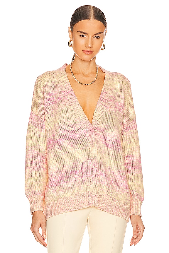 view 1 of 4 Frankie Cardigan in Pink Yellow