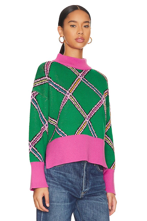 view 2 of 4 Cescy Sweater in Green Check
