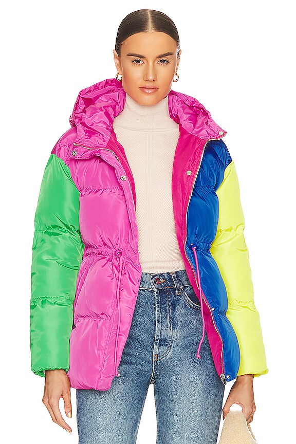 view 2 of 6 Misha Coat in Colourblock