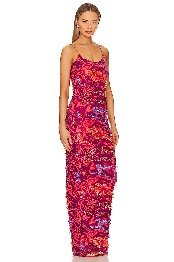 view 2 of 4 ROBE CARACO MAXI ZUSI in Sunset Multi