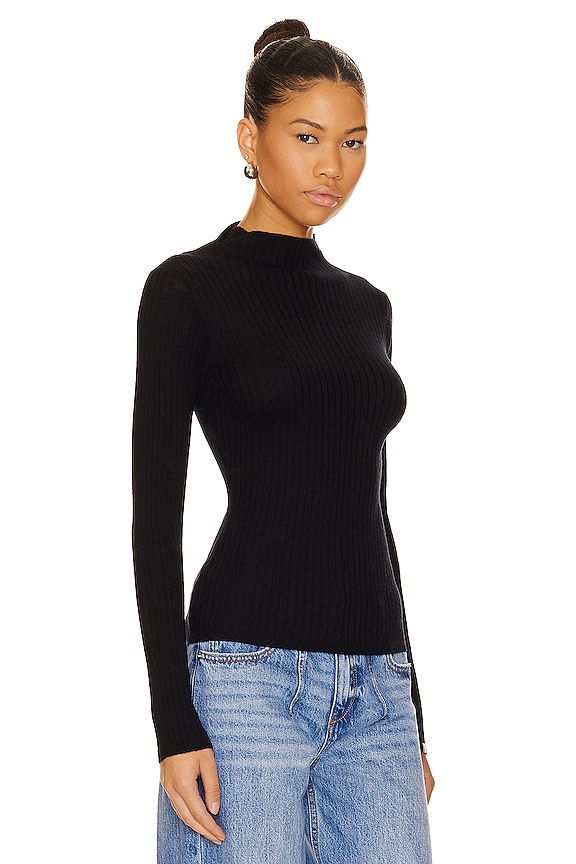 view 2 of 4 Carter Merino Mock Neck in Black
