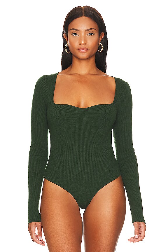 view 2 of 5 Seville Bodysuit in Forest Green
