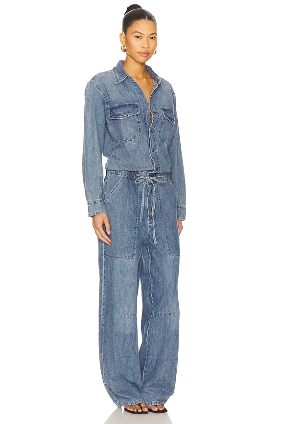 view 2 of 3 Izzy Denim Overall in Salty Dog