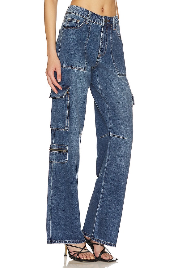 view 2 of 4 Cargo Jackson Mid Waist Wide Leg Jeans in Rosewood