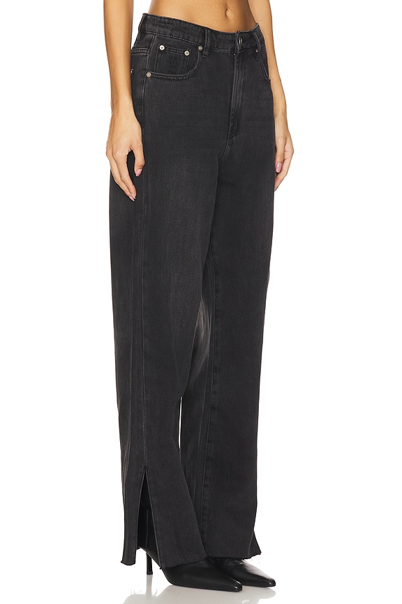 view 2 of 6 BILLIE 로우 슬렁 스트레이트 레그 진 in Faded Black