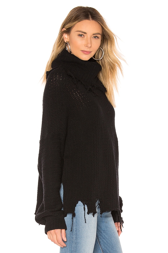 view 2 of 4 Destroyed Turtleneck Sweater in Black