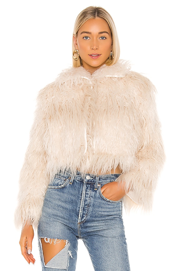 view 2 of 5 Axel Faux Fur Jacket in Cream