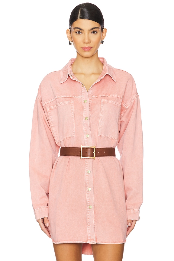 view 2 of 6 VESTIDO DENIM DARIA in Vintage Red