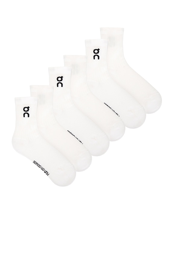 view 1 of 2 Logo 3 Pack Sock in White