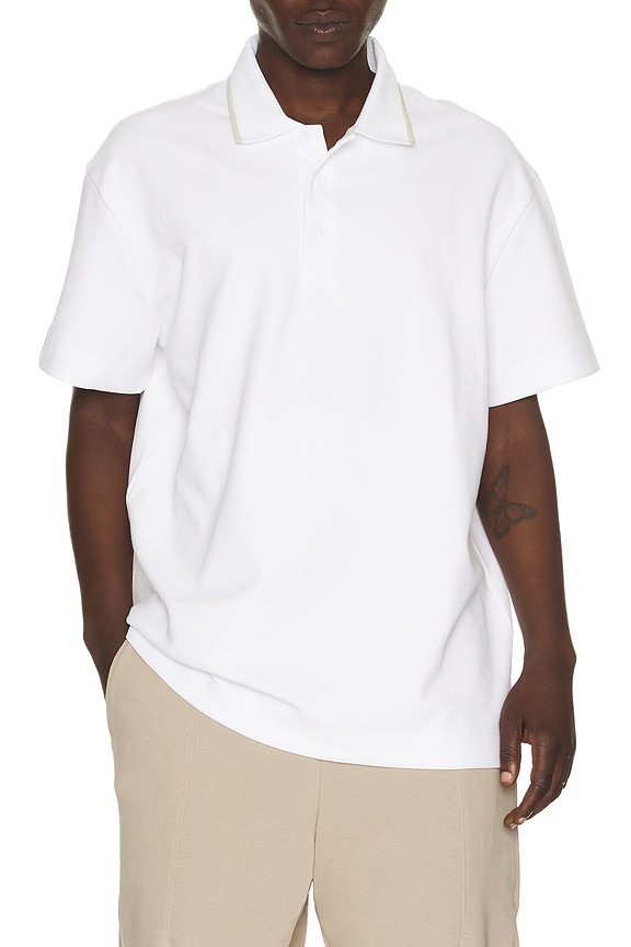 view 1 of 4 Courtside Polo in White & Sand