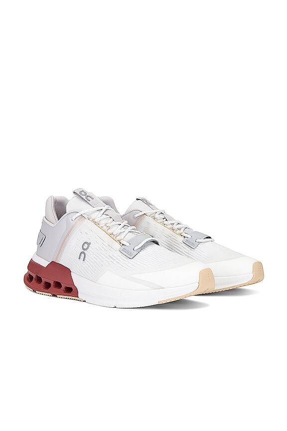 view 2 of 6 Cloudnova Flux Sneaker in Undyed-White & Auburn in Undyed White & Auburn