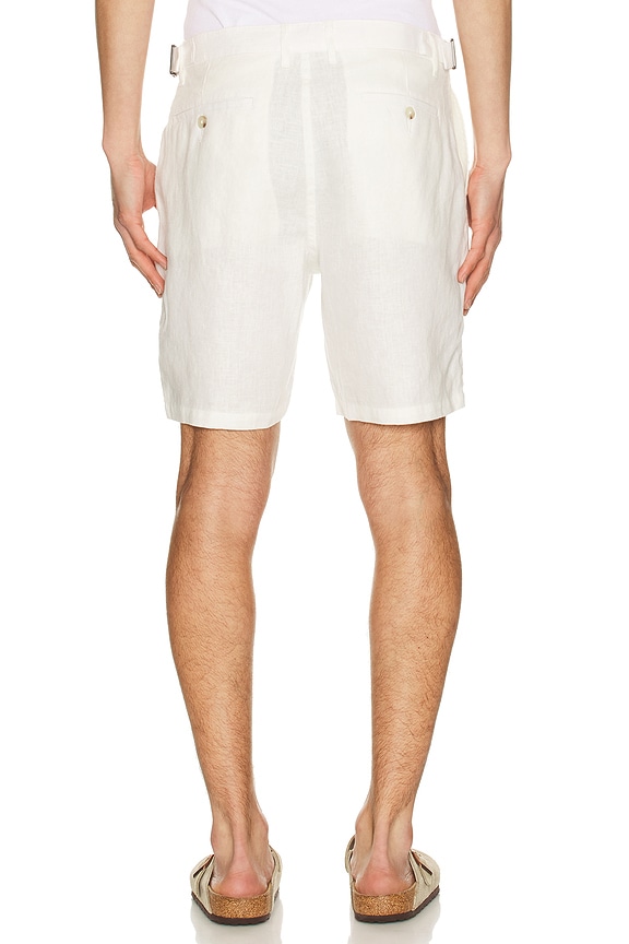 view 2 of 4 Linen Fixed Waist Short in White