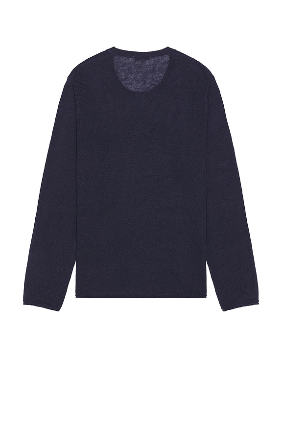 view 2 of 4 Kevin Crewneck Linen Sweater in Deep Navy