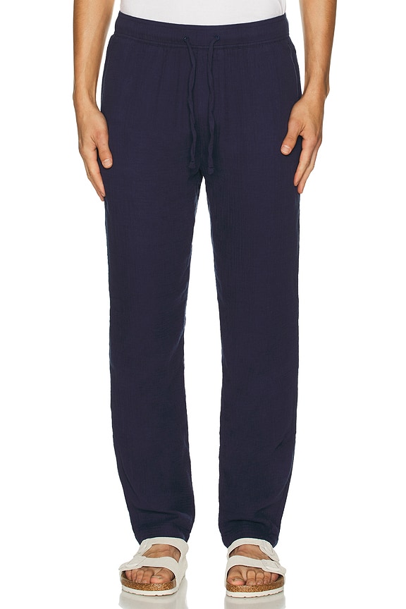 view 1 of 5 Cotton Gauze Pull On Pants in Deep Navy