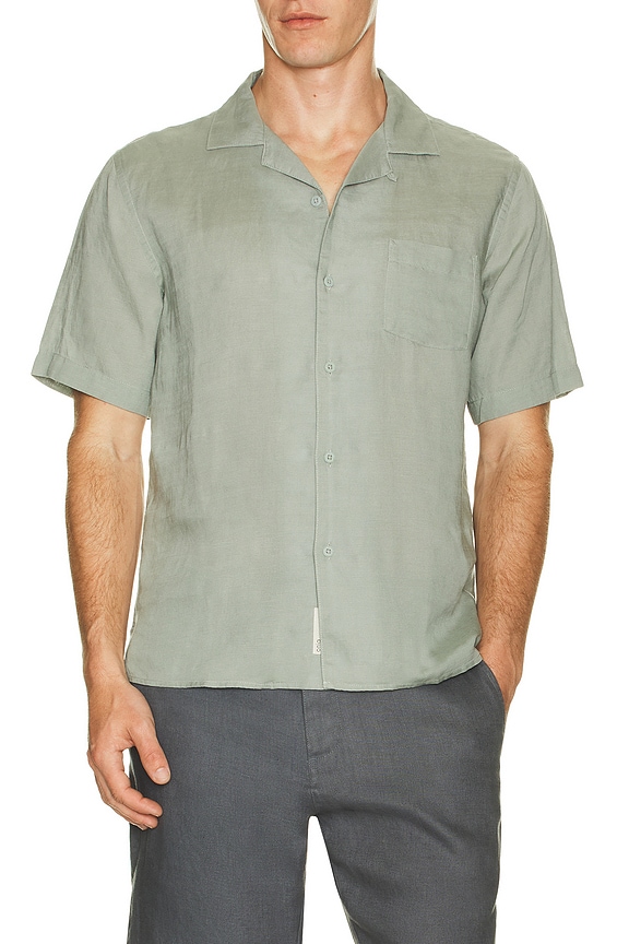 view 3 of 4 CAMISA DE VACACIONES AIR LINEN CONVERTIBLE in Sage