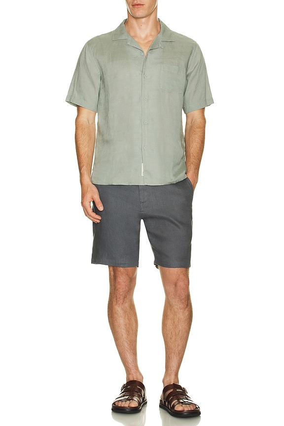view 4 of 4 CAMISA DE VACACIONES AIR LINEN CONVERTIBLE in Sage