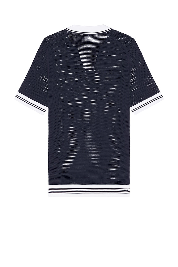 view 2 of 4 POLO EN MAILLE \ in Deep Navy & White