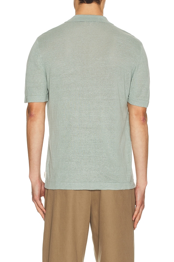 view 2 of 4 Linen Sweater Polo in Washed Olive