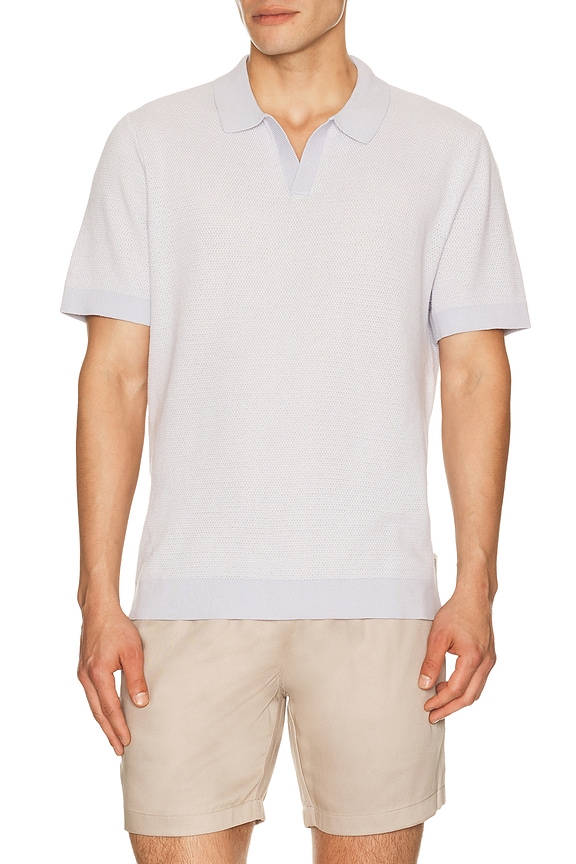 view 1 of 4 Textured Johnny Polo in Sky White