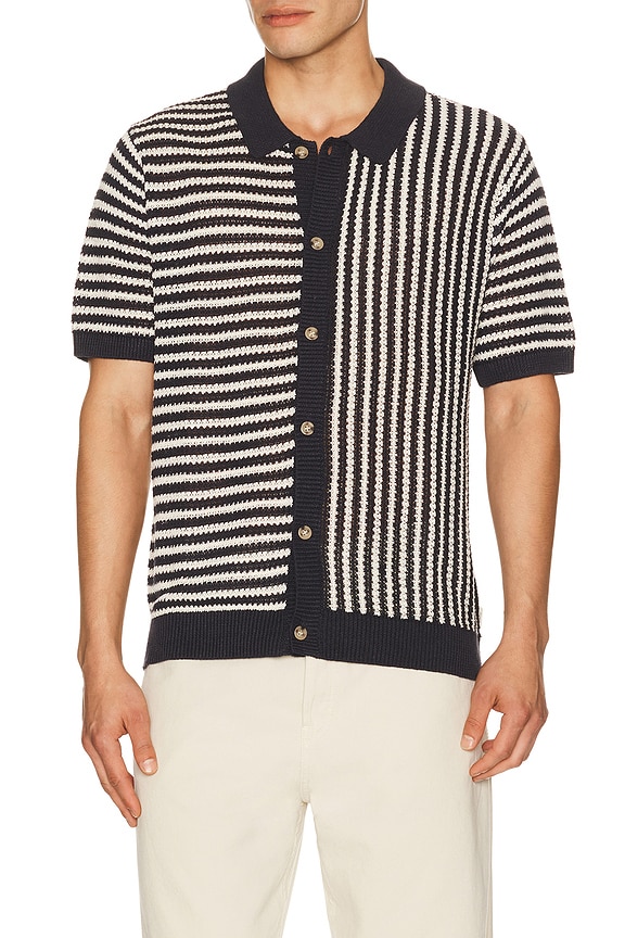 view 1 of 5 CAMISA ABOTONADA in Midnight & Egret