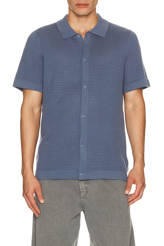 view 1 of 4 Drop Needle Button Up Shirt in Mist