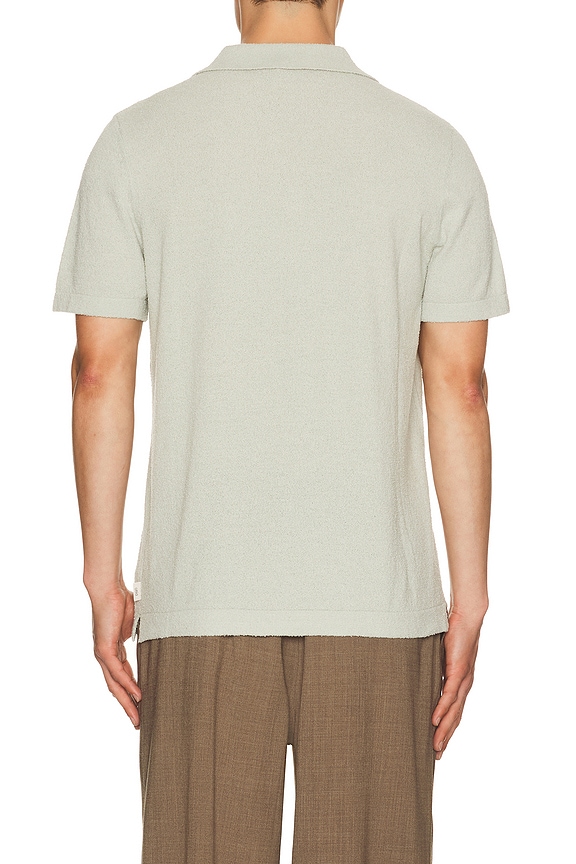 view 2 of 4 Bouckle Knit Johnny Polo in Muted Sage