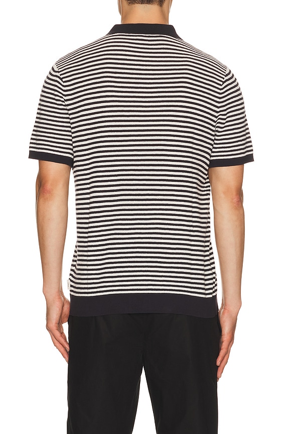 view 2 of 5 Textured Knit Polo in Midnight & Egret