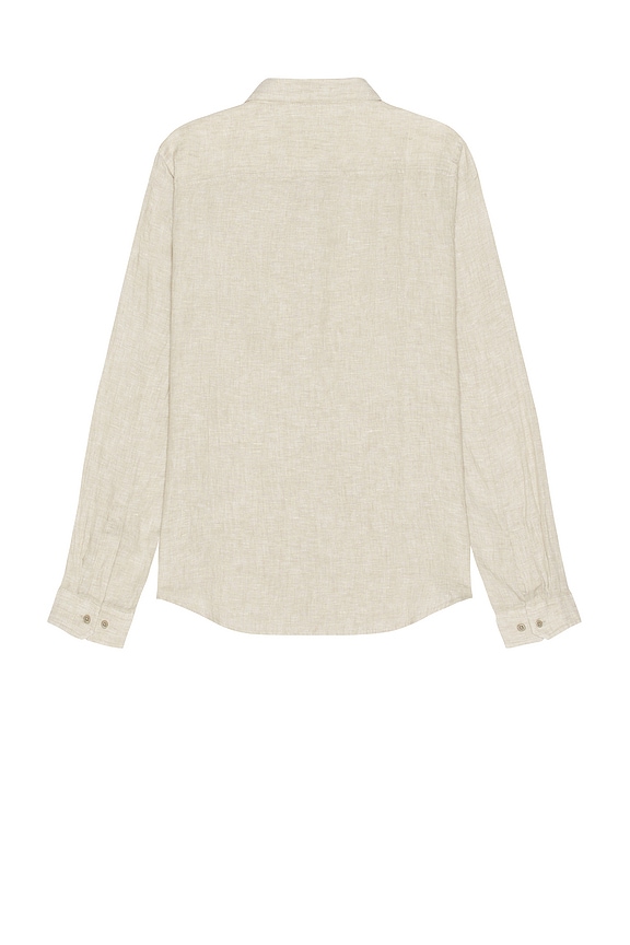 view 2 of 3 Linen Slim Fit Shirt in Tan