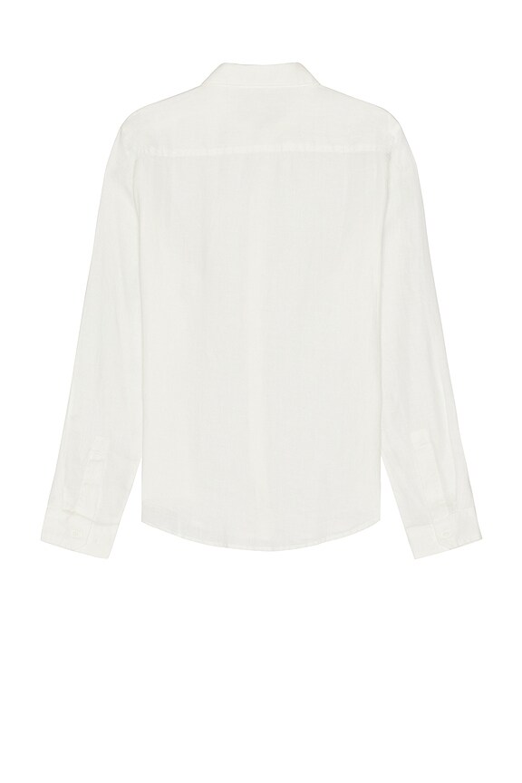 view 2 of 3 Linen Slim Fit Shirt in White