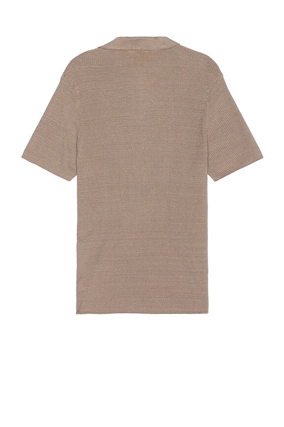 view 2 of 3 Johnny Collar Ribbed Polo in Cashew