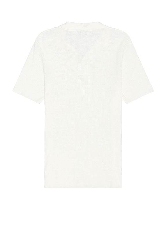 view 2 of 3 Johnny Collar Ribbed Polo in White