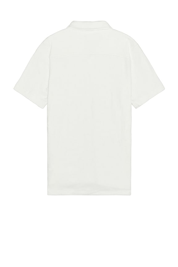 view 2 of 3 Towel Terry Johnny Collar Polo in White