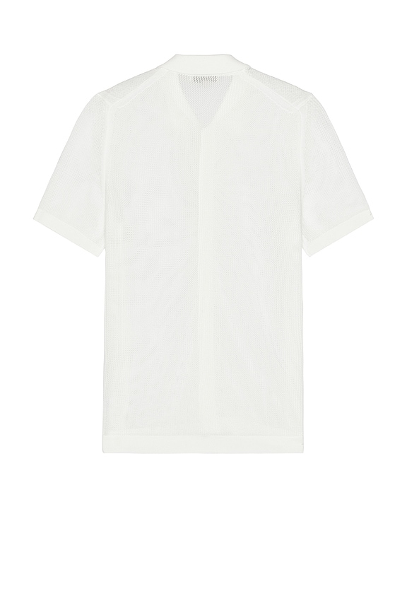 view 2 of 4 Crochet Knit Button Up Shirt in White