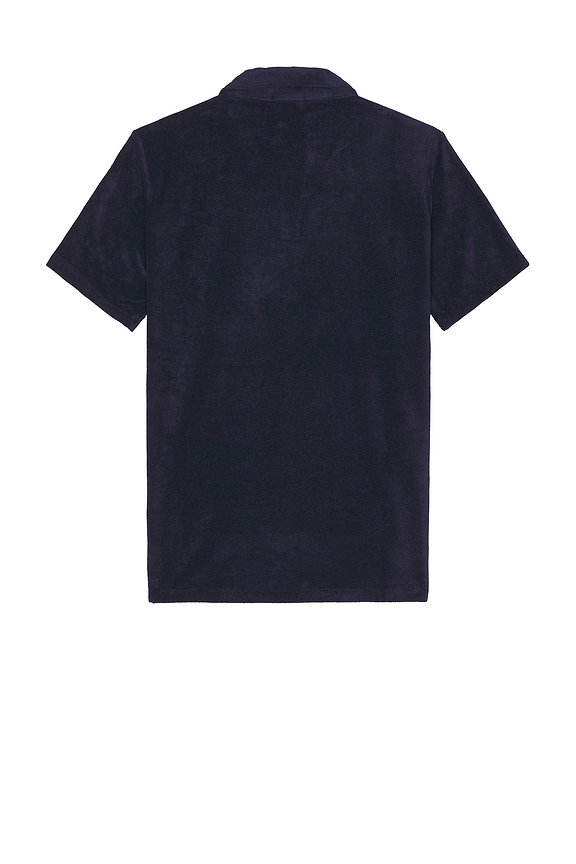 view 2 of 4 Towel Terry Johnny Collar Polo in Deep Navy