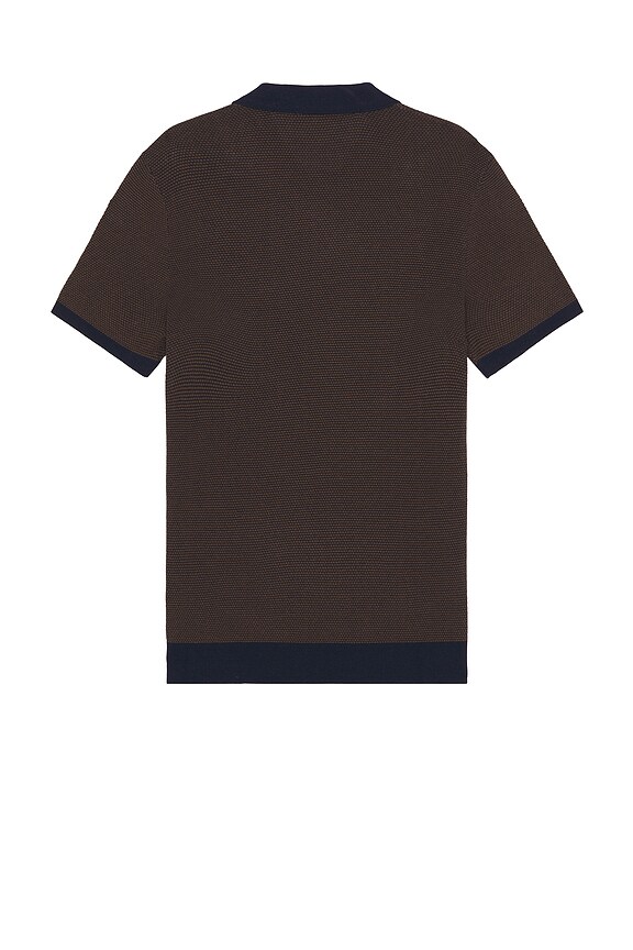 view 2 of 4 COTTON ポロシャツ in Chesnut & Navy