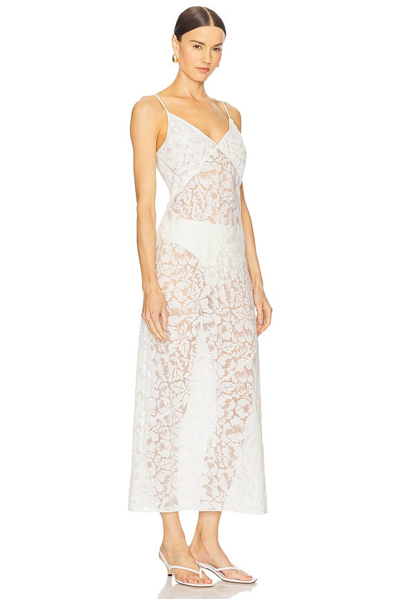 view 2 of 3 ПЛАТЬЕ-КОМБИНАЦИЯ BURNOUT in White