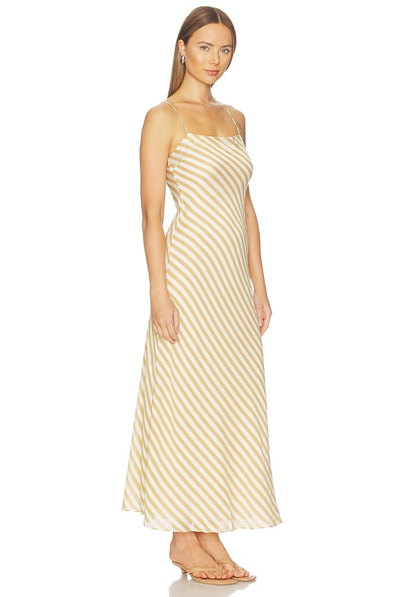 view 2 of 3 Slip Dress in Ochre & Off White