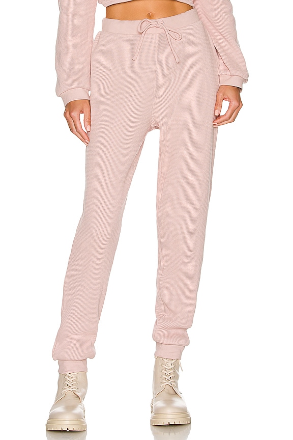 view 1 of 5 Waffle Knit Jogger in Blush