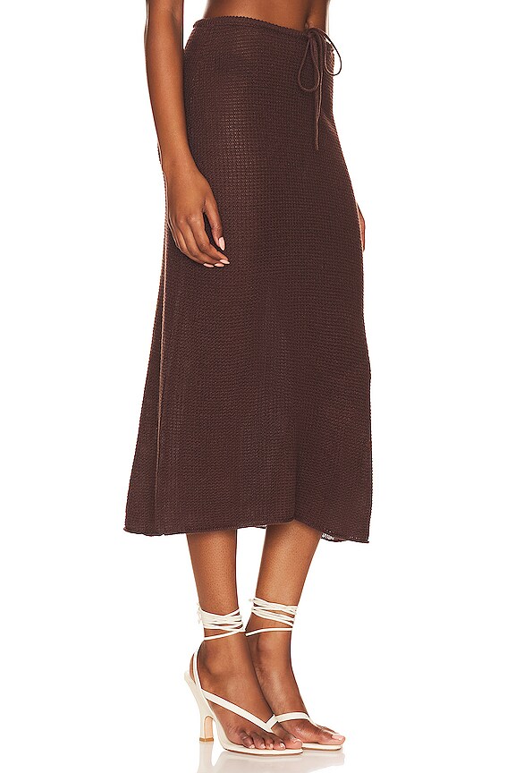 view 2 of 4 DRAWSTRING 스커트 in Coffee