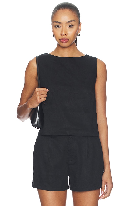 view 1 of 4 Boatneck Shell Top in Black