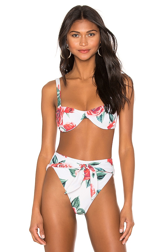 view 1 of 4 TOP BIKINI SORRENTO in Roses White