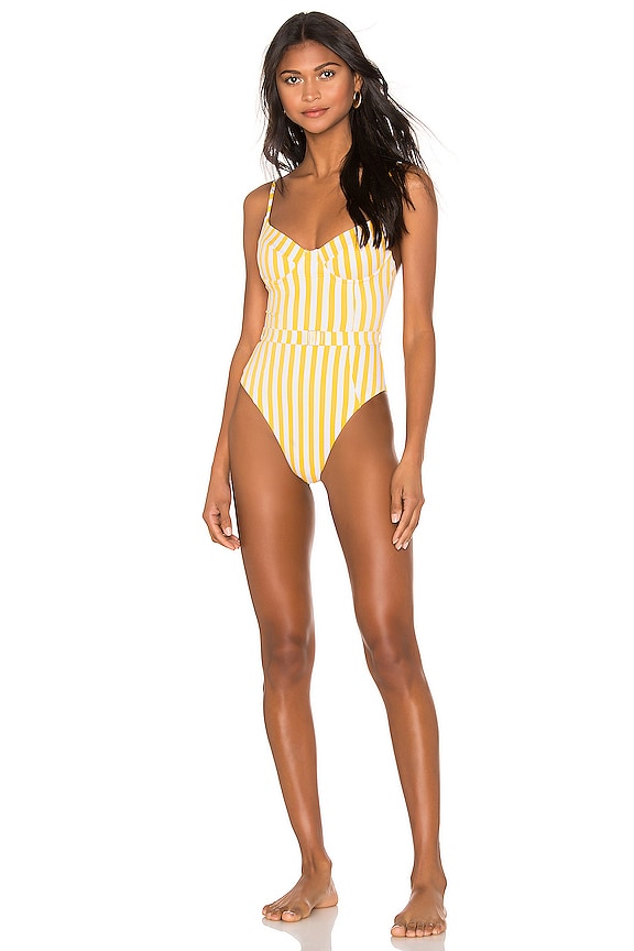 view 1 of 3 x WeWoreWhat Danielle One Piece in Cabana Stripe Citrus