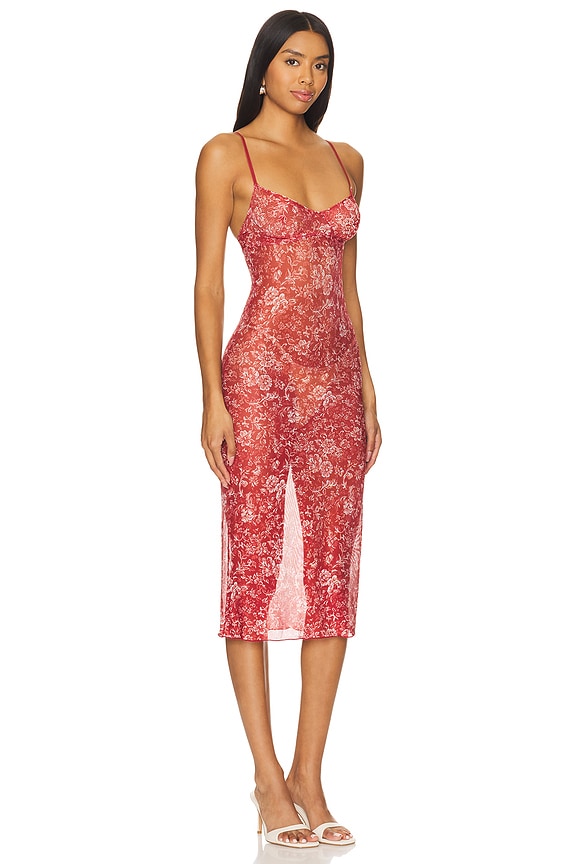 view 2 of 3 VESTIDO LENCERO CON AROS RITA in Rouge