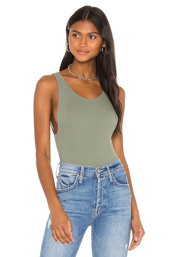 view 1 of 6 Tank Bodysuit in Olive