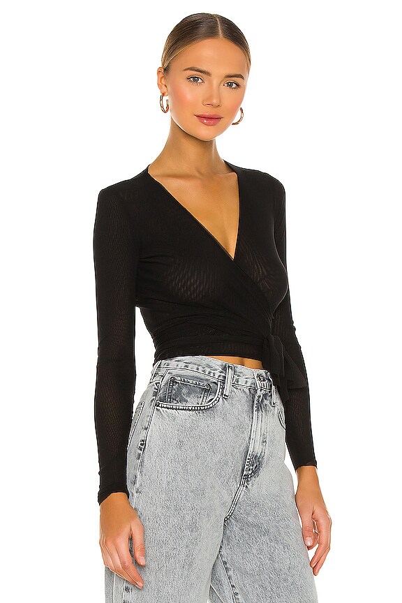 view 2 of 4 Wrap Top in Black