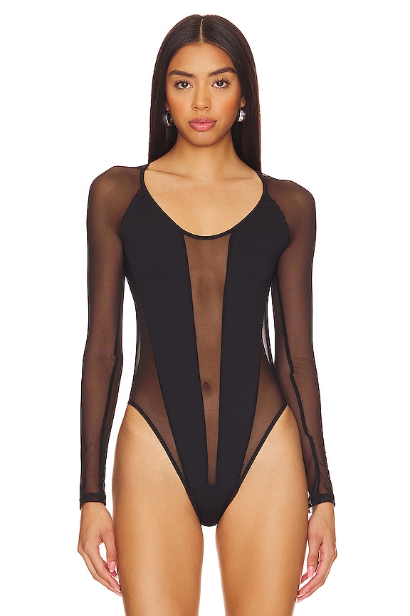 view 2 of 5 DELICIOUS VIOLET ボディスーツ in Black