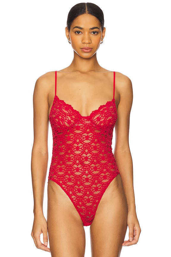 view 2 of 5 КРУЖЕВНОЕ БОДИ VICKI in Red