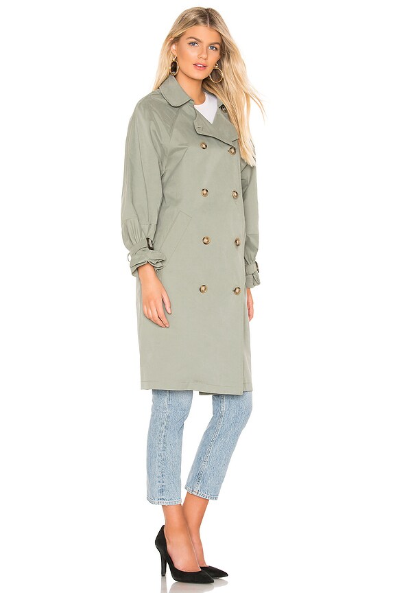 view 2 of 3 Jasmin Trench Coat in Vert Amande