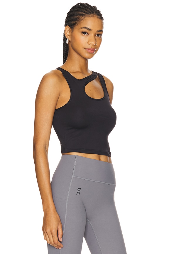 view 2 of 5 Studio Cut-out Crop Top in Black