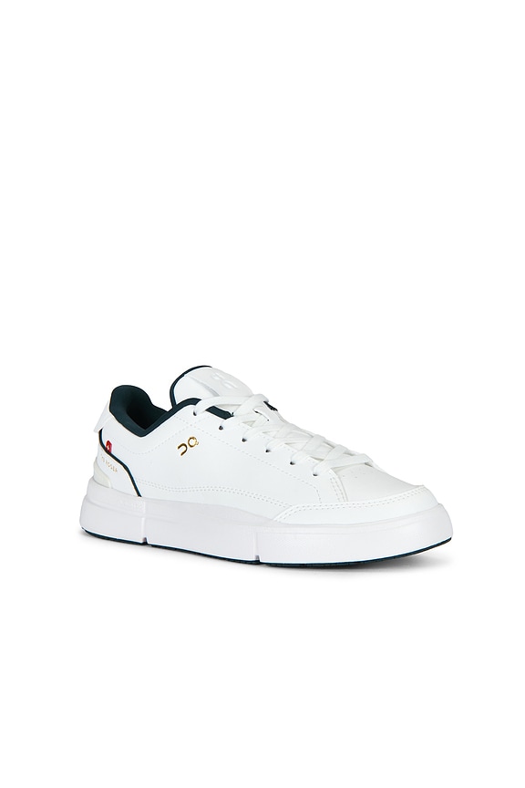view 2 of 6 The Roger Centre Court Sneaker in White & Evergreen